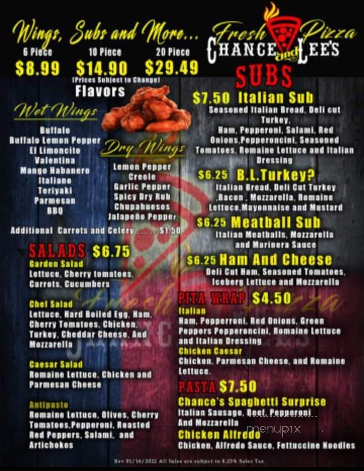 Chance and Lee's - Eagle Pass, TX menu_pic