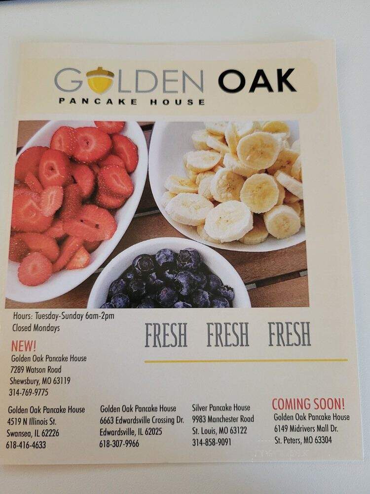 Golden Oak Pancake House - Saint Louis, MO menu_pic