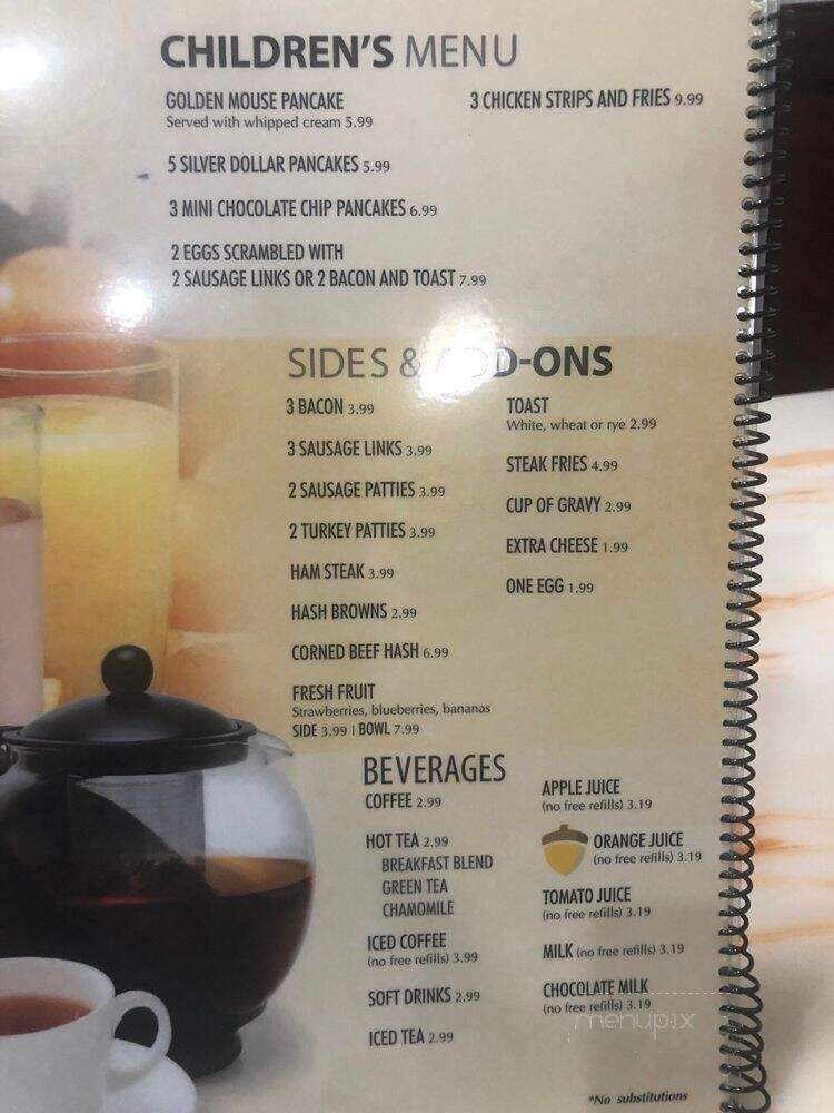 Golden Oak Pancake House - Saint Louis, MO menu_pic