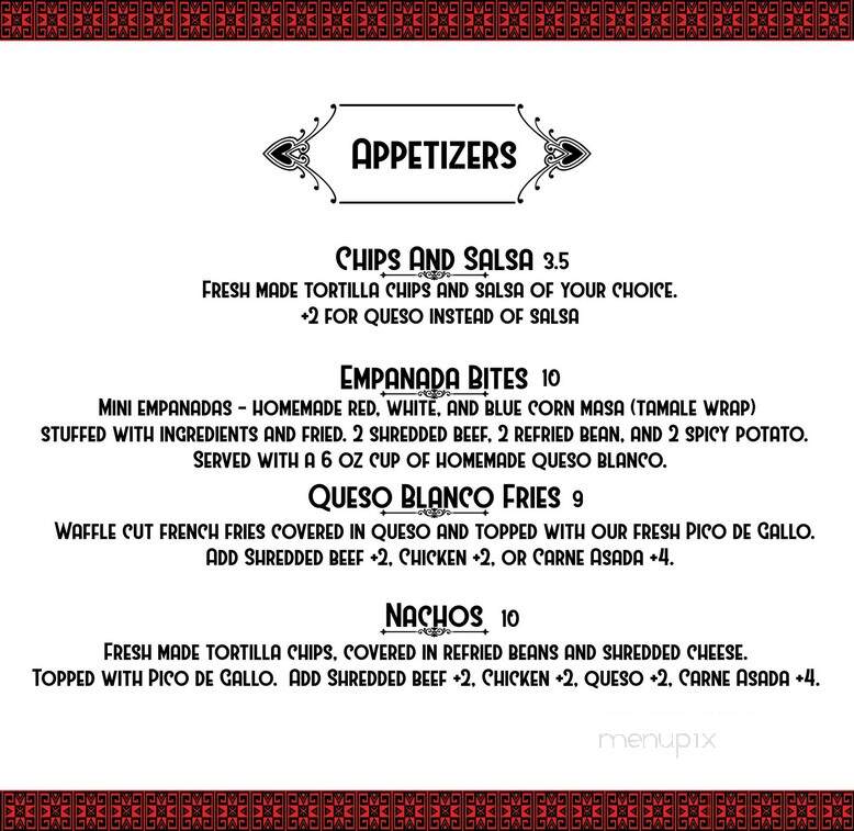 La Sirena Mexican Food - Butte, MT menu_pic