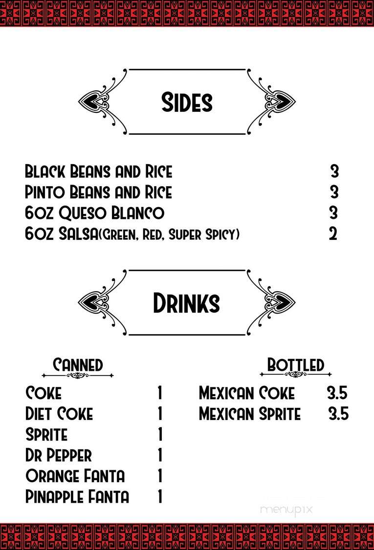 La Sirena Mexican Food - Butte, MT menu_pic