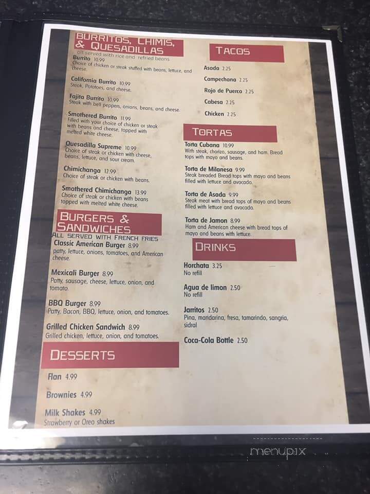 El Mexicali - Topeka, KS menu_pic