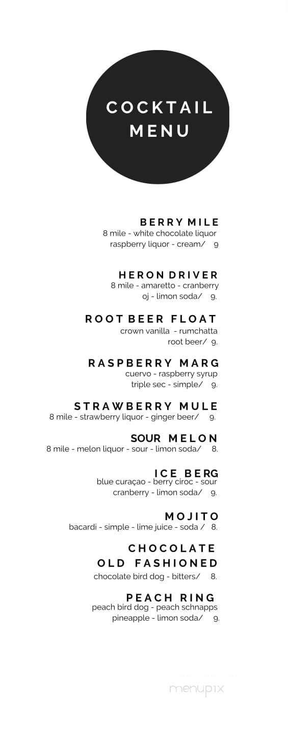 Grey Heron Grill & Spirits - Monroe, MI menu_pic
