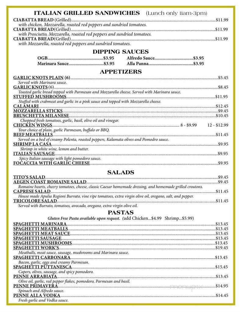 Tito's La Casa - Abbeville, LA menu_pic