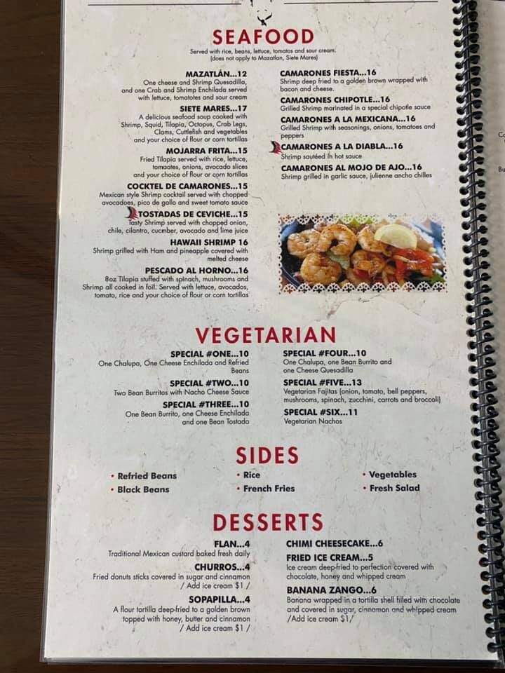 El Patron Mexican Grill & Cantina - Kasson, MN menu_pic