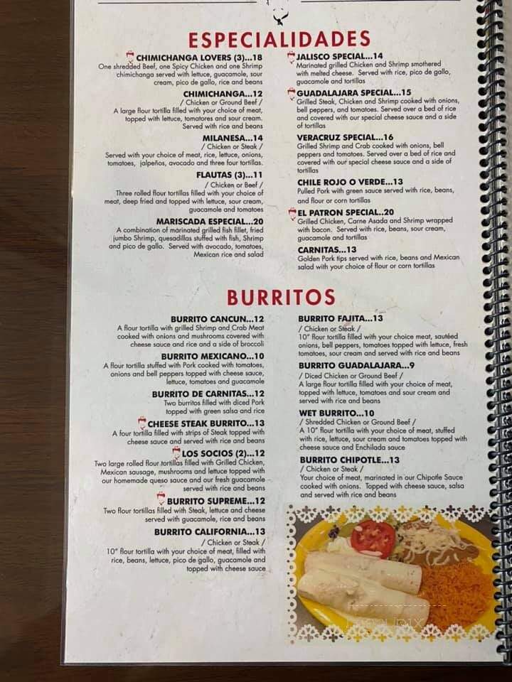 El Patron Mexican Grill & Cantina - Kasson, MN menu_pic