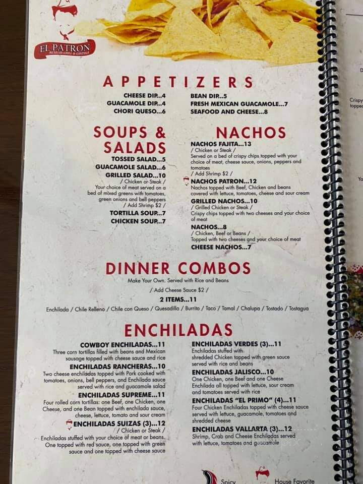 El Patron Mexican Grill & Cantina - Kasson, MN menu_pic
