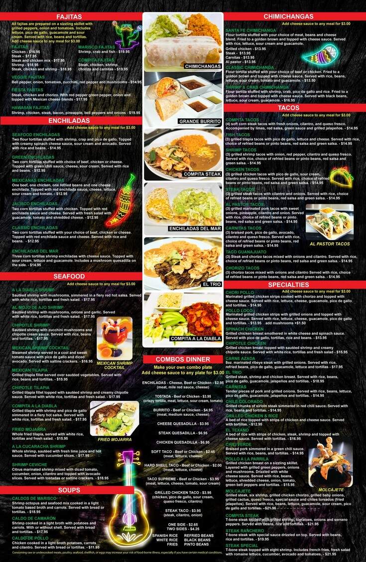 El Compita Mexican Bar&Grill in Kimberly - Davenport, IA menu_pic