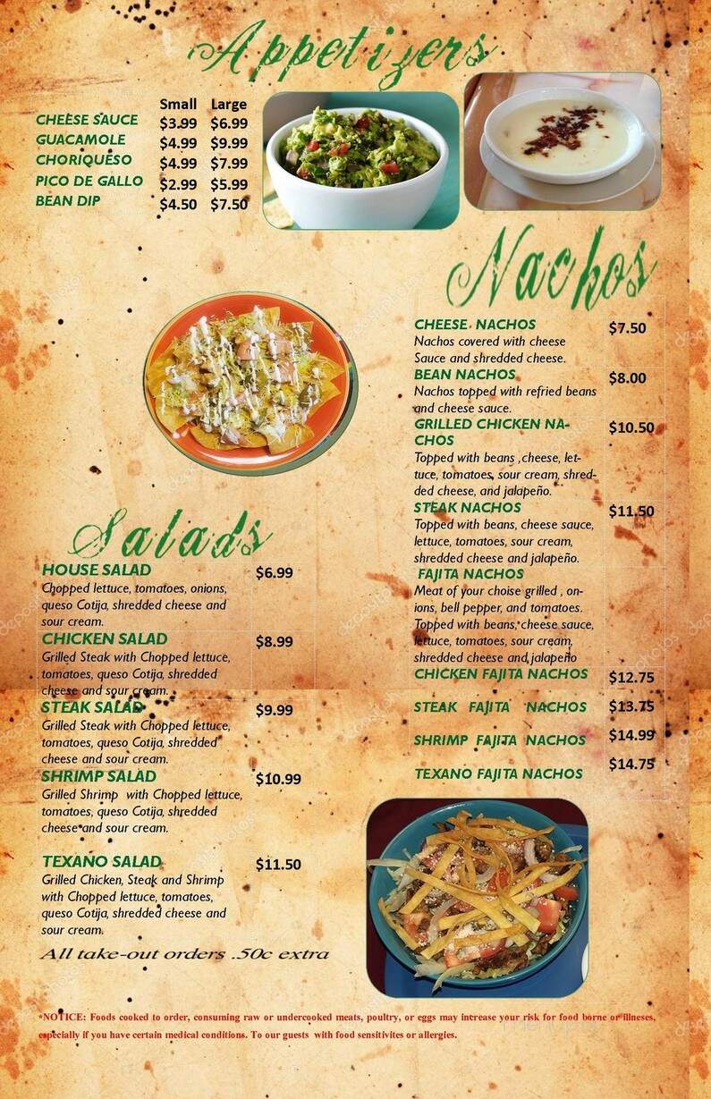 Mi Tierra Mexican Cuisine - Boonville, NC menu_pic