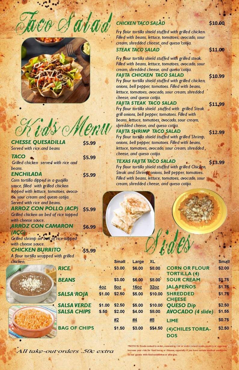 Mi Tierra Mexican Cuisine - Boonville, NC menu_pic