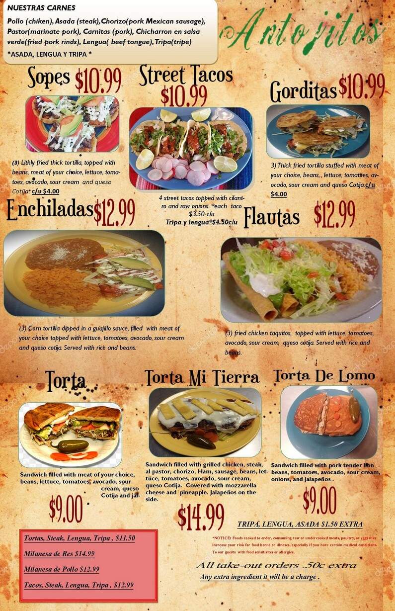 Mi Tierra Mexican Cuisine - Boonville, NC menu_pic
