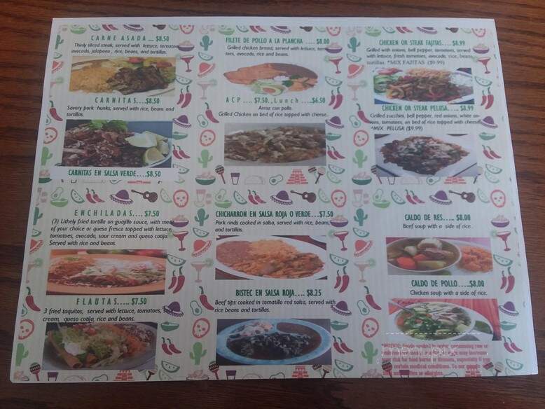 Mi Tierra Mexican Cuisine - Boonville, NC menu_pic