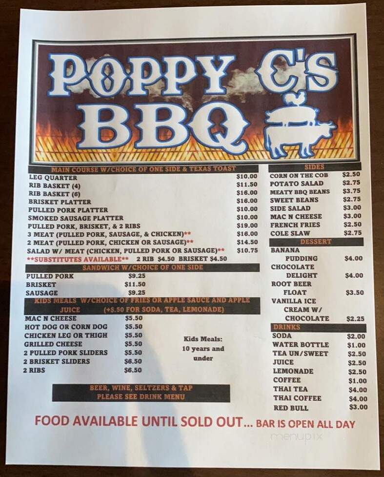 Poppy C's BBQ - Fort Walton Beach, FL menu_pic