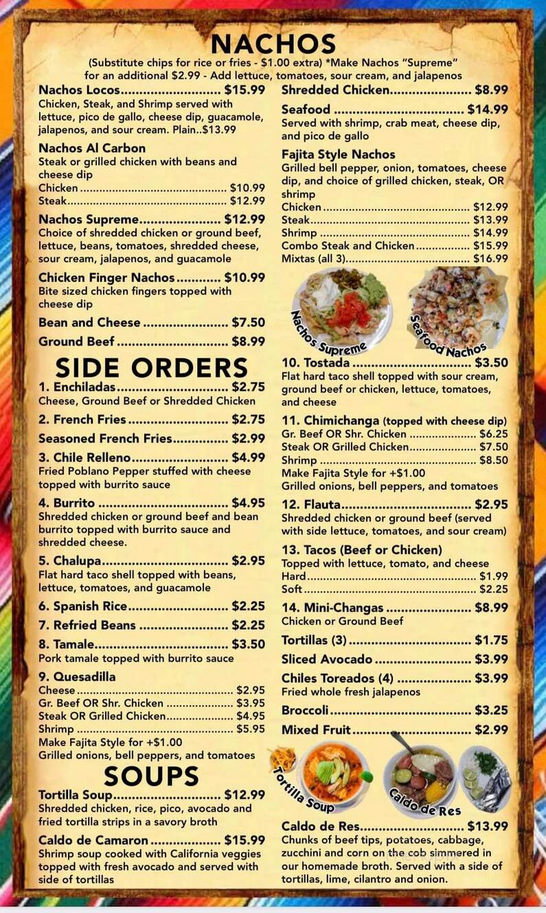 Trojan's Mexican Grill - Troy, AL menu_pic