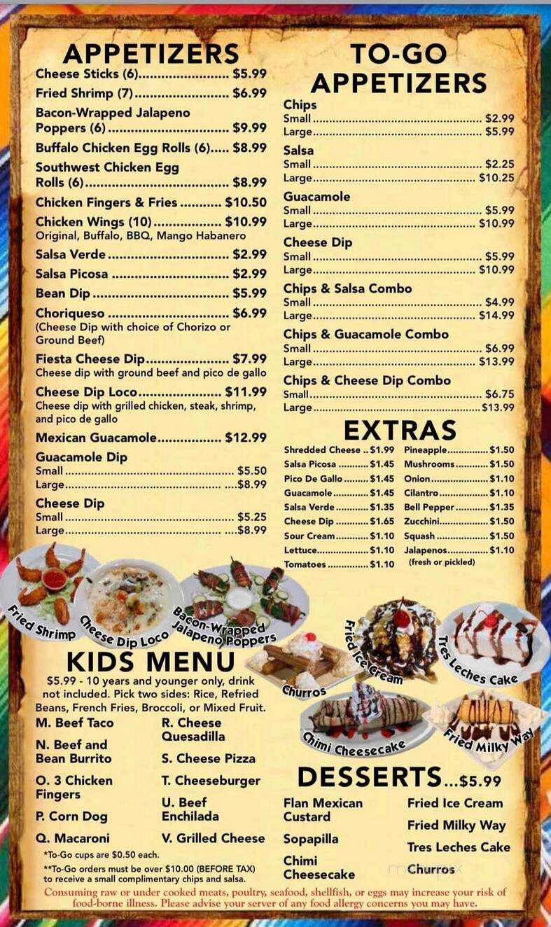 Trojan's Mexican Grill - Troy, AL menu_pic