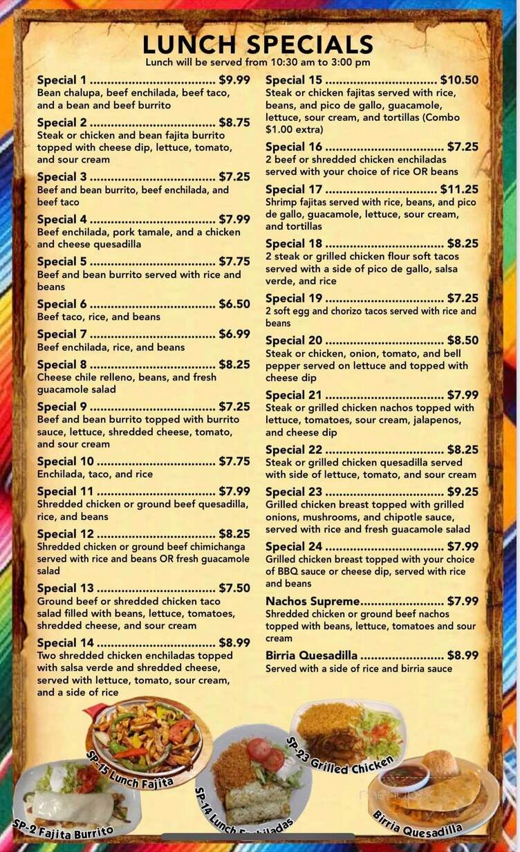 Trojan's Mexican Grill - Troy, AL menu_pic