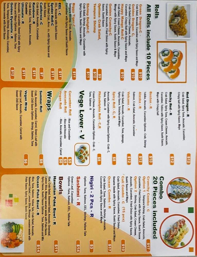 Golden Roll Sushi - Kennewick, WA menu_pic