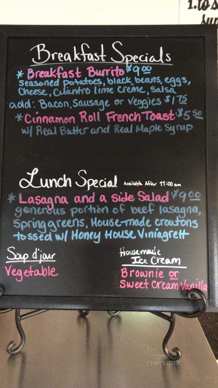 The Honey House Cafe - Port Orford, OR menu_pic