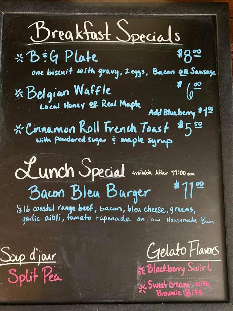 The Honey House Cafe - Port Orford, OR menu_pic