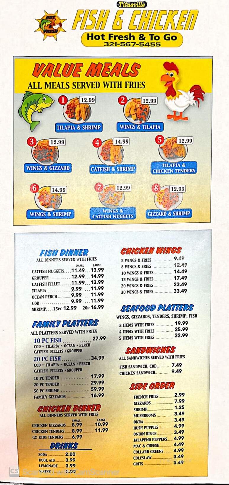 Titusville Fish & Chicken - Titusville, FL menu_pic