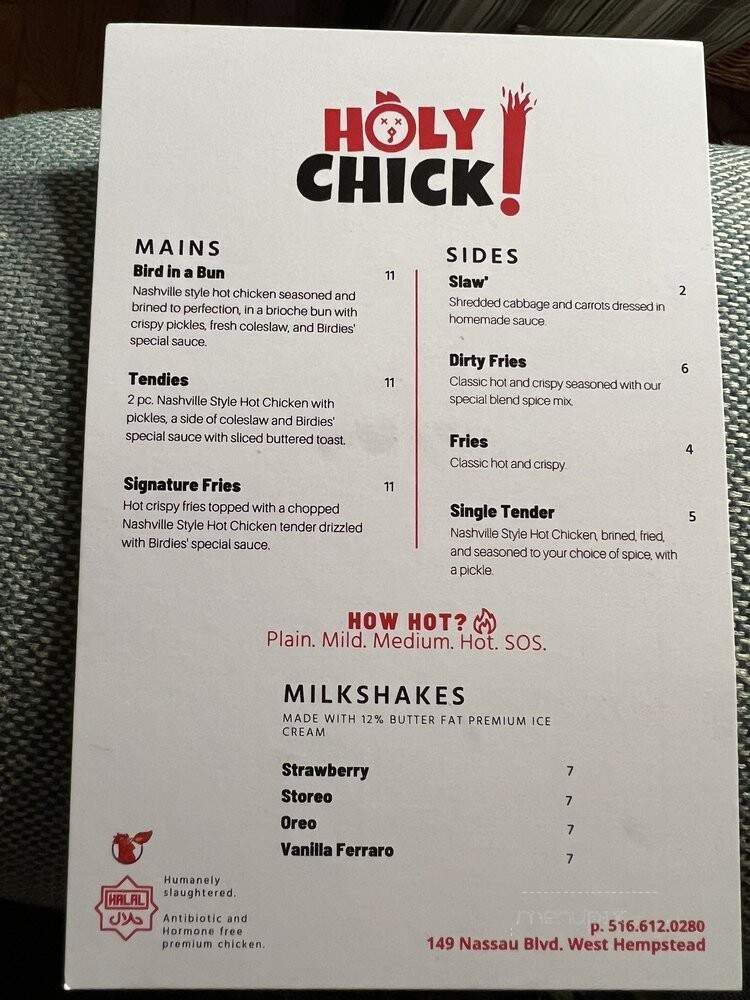 Holy Chick - West Hempstead, NY menu_pic