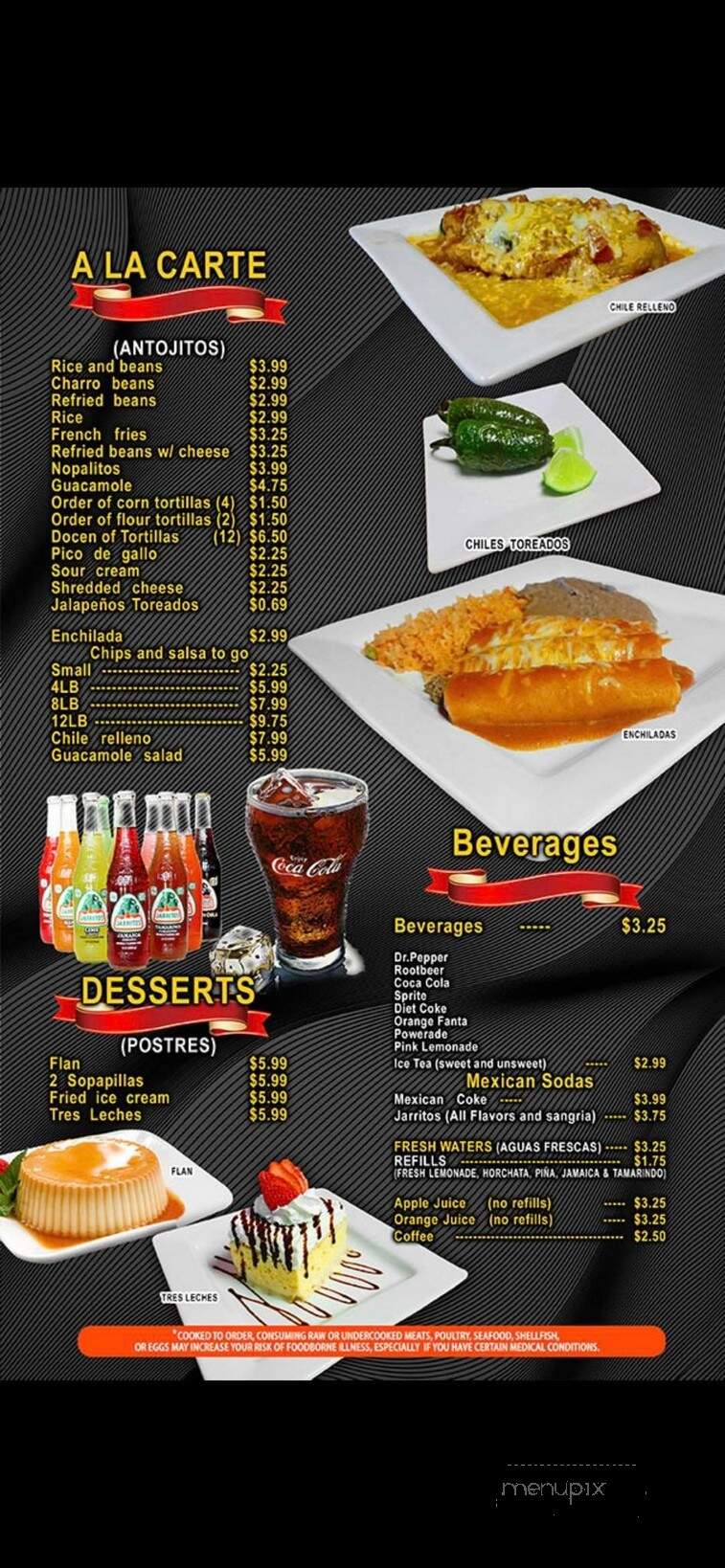 Mariachi - Terrell, TX menu_pic