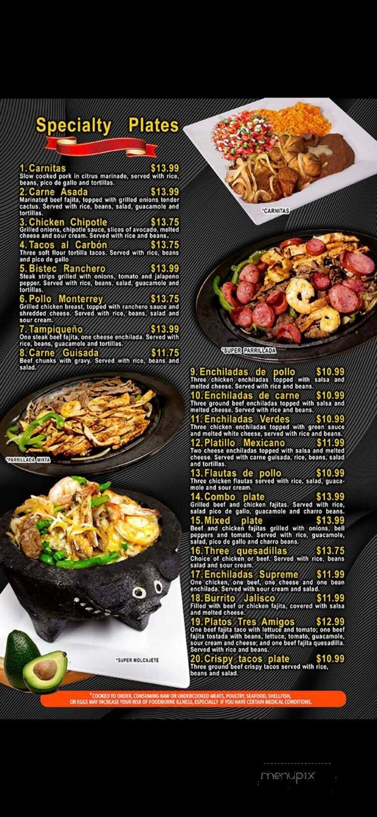 Mariachi - Terrell, TX menu_pic