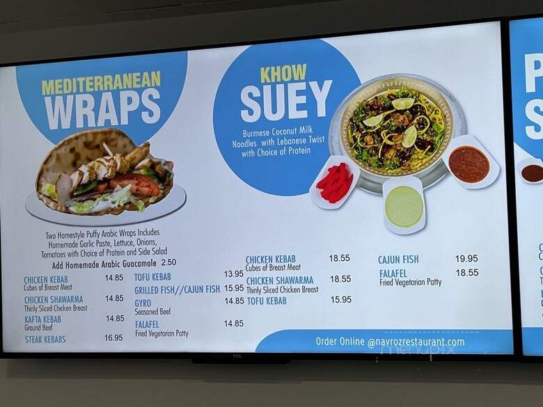 Navroz Mediterranean Grill - San Clemente, CA menu_pic