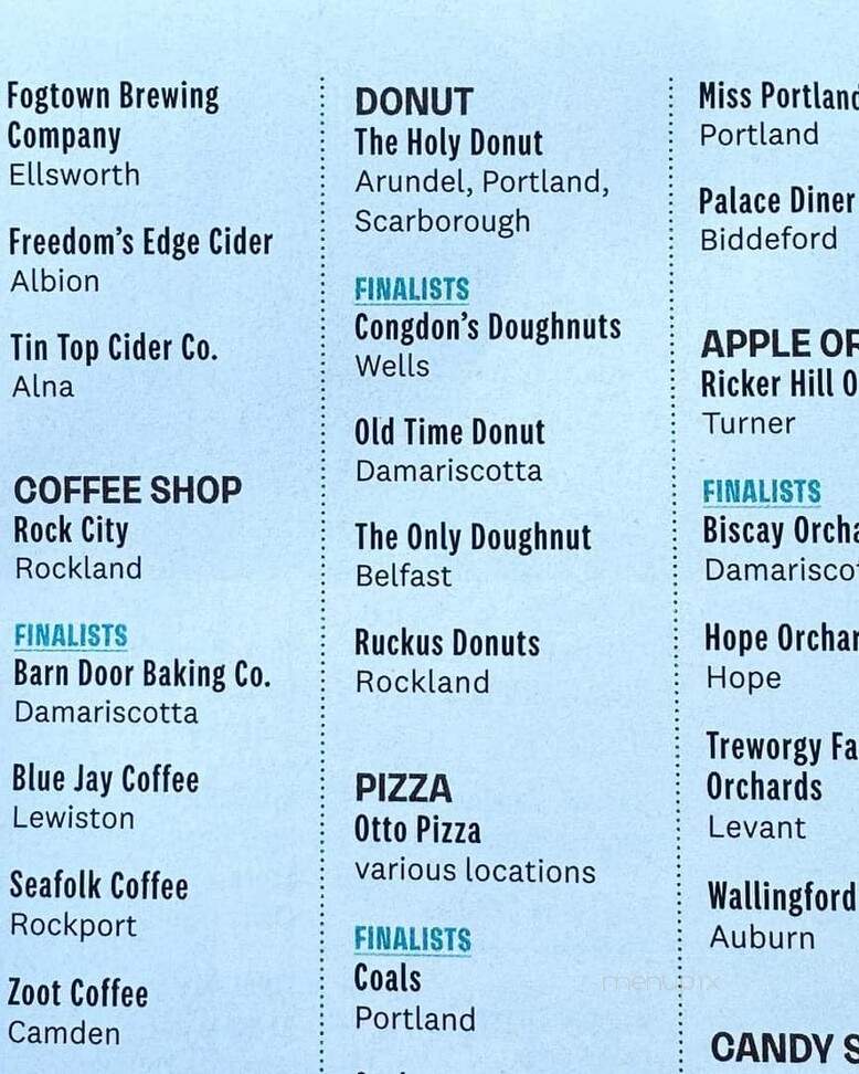 Old Time Donuts - Damariscotta, ME menu_pic