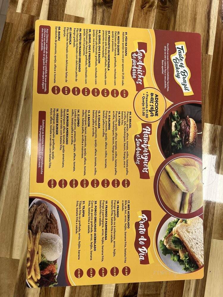 Taste of Brazil Bakery - Brockton, MA menu_pic