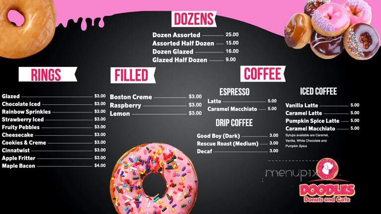 Doodles Donuts and Cafe - Hayes, VA menu_pic