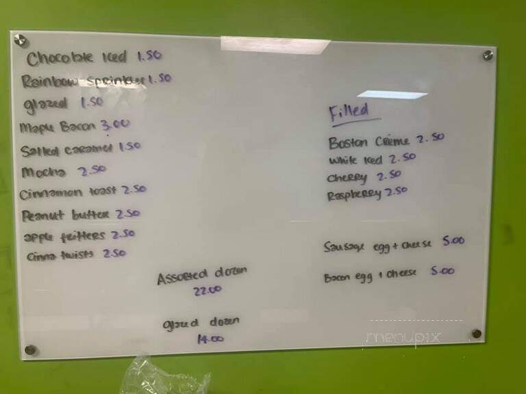 Doodles Donuts and Cafe - Hayes, VA menu_pic