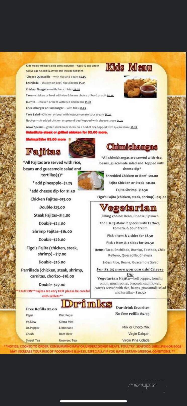 Figo's Mexican Barn - Bourbon, MO menu_pic