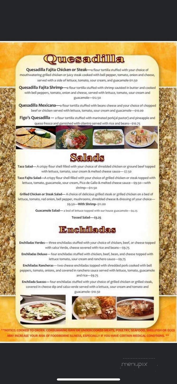Figo's Mexican Barn - Bourbon, MO menu_pic