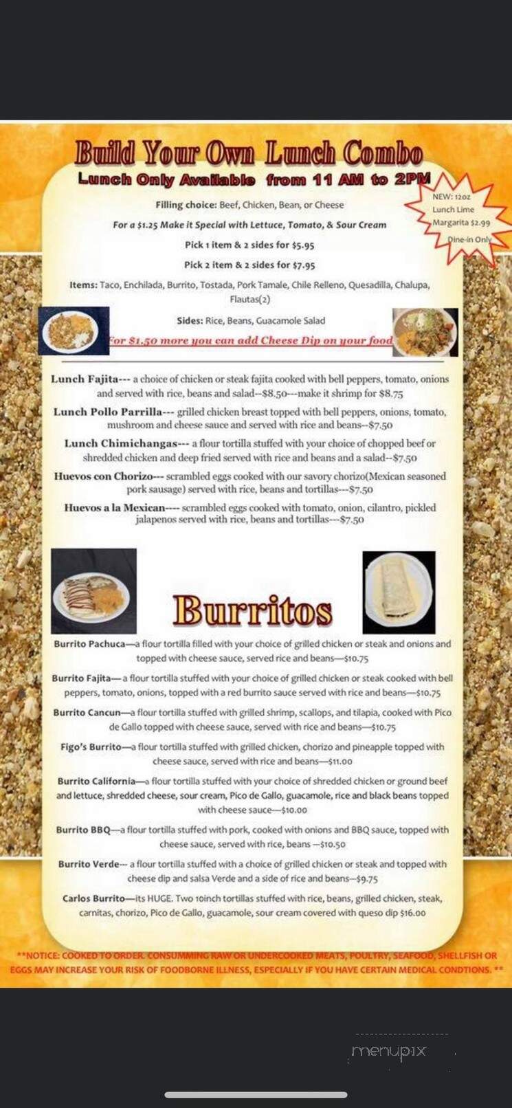 Figo's Mexican Barn - Bourbon, MO menu_pic