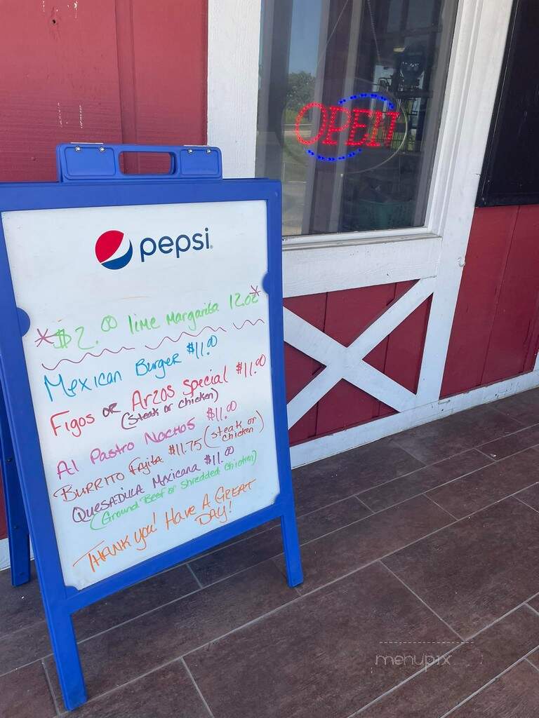 Figo's Mexican Barn - Bourbon, MO menu_pic