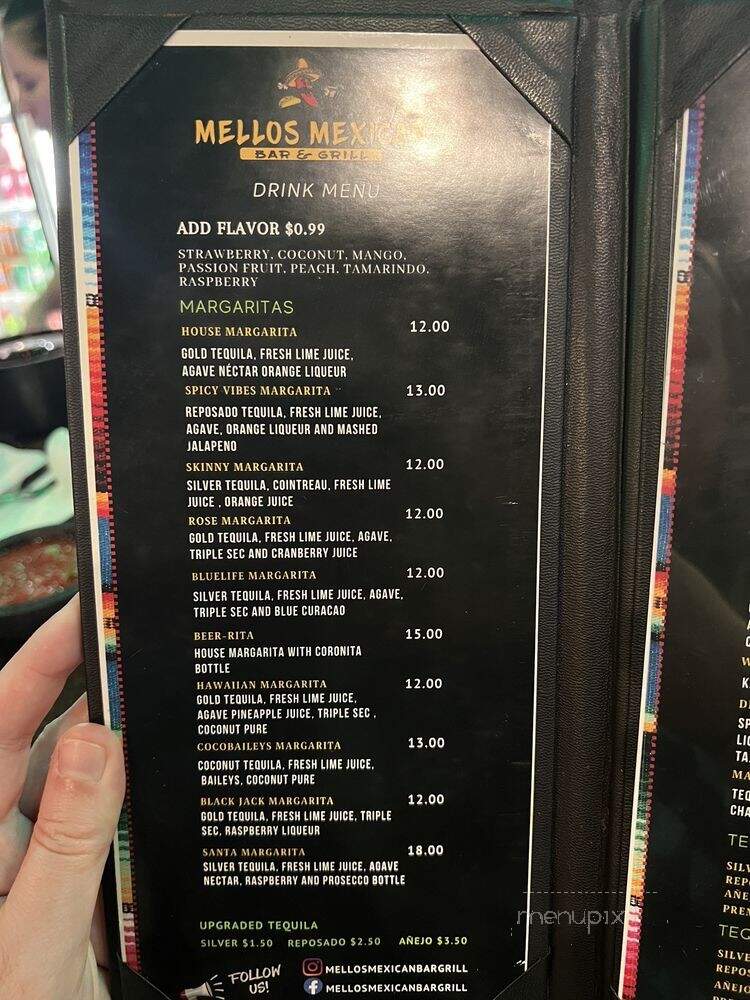 Mellos Mexican Bar Grill - Leominster, MA menu_pic