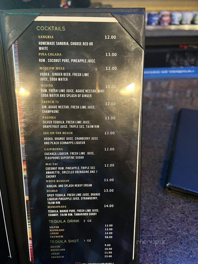 Mellos Mexican Bar Grill - Leominster, MA menu_pic