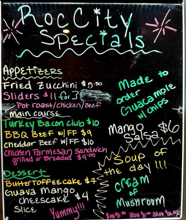 Roc City Bar and Grill - Rockdale, IL menu_pic
