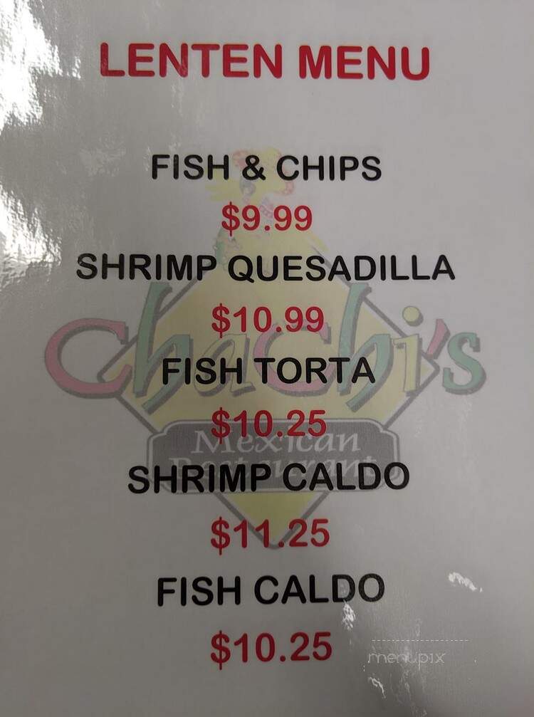 Chachi's Express - Las Cruces, NM menu_pic