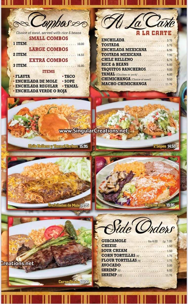 Mi Mexico Restaurant - Willits, CA menu_pic