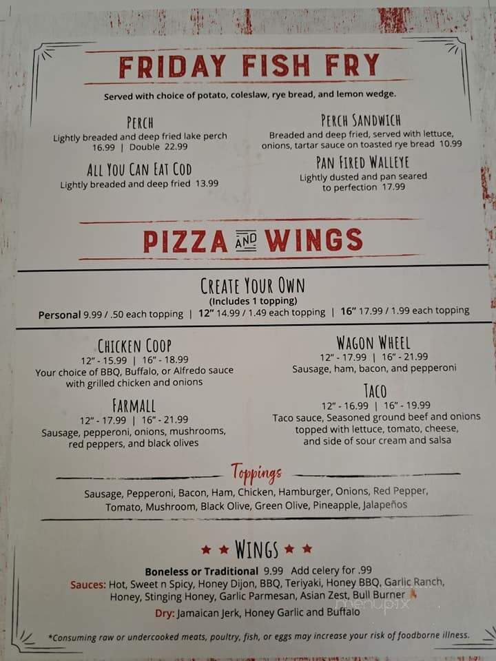 Farmhouse Bar & Grill - Luxemburg, WI menu_pic