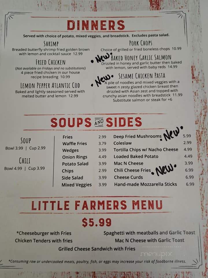 Farmhouse Bar & Grill - Luxemburg, WI menu_pic