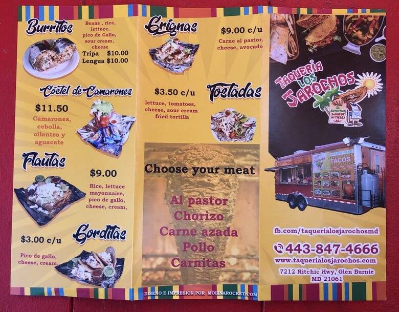Taqueria Los Jarochos - Glen Burnie, MD menu_pic