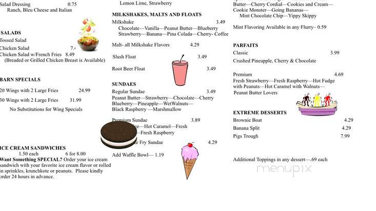 Krause's Soft Freeze - Boswell, PA menu_pic