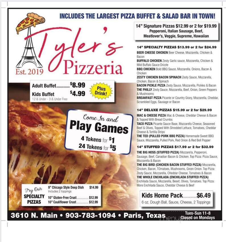 Tyler's Pizzeria - Paris, TX