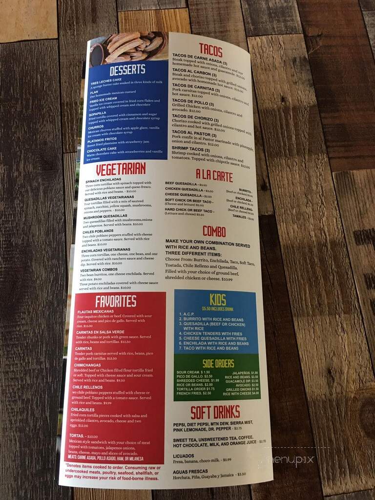 Margarita House Bar And Grill - Zebulon, NC menu_pic