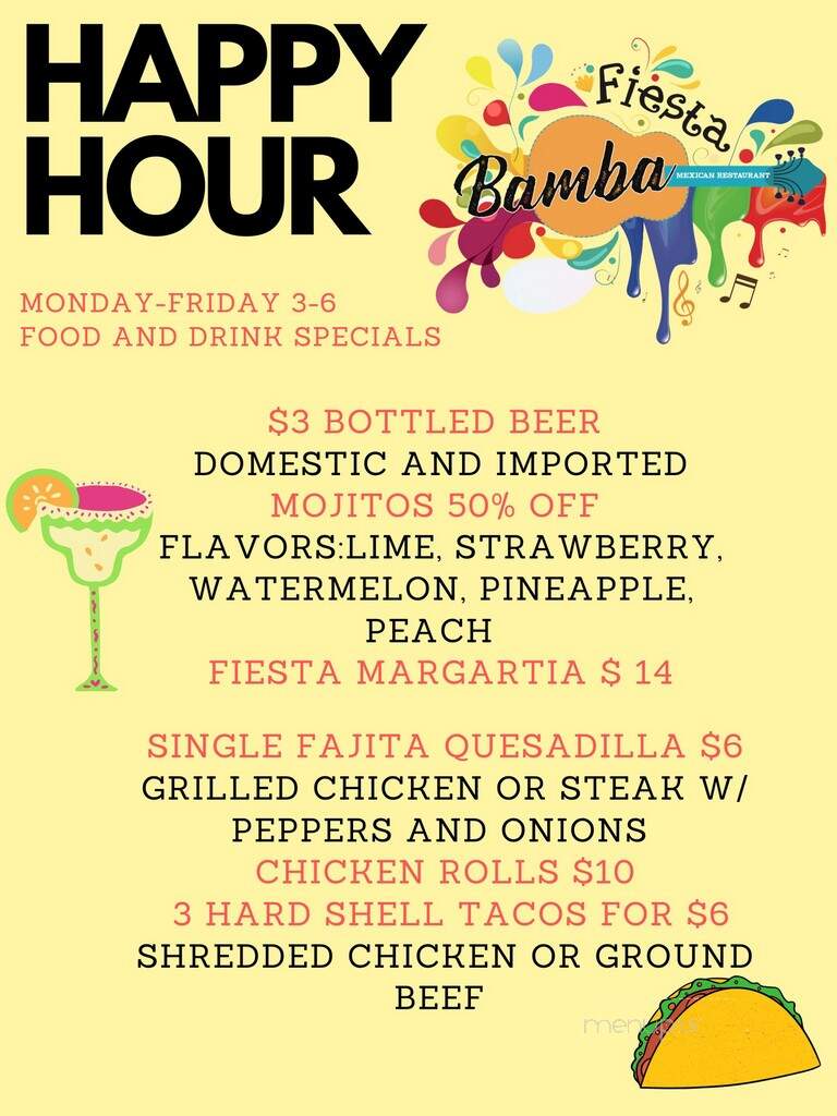 Fiesta Bamba - Hamburg, NY menu_pic