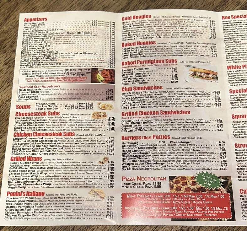 Rox 52 Italian Restaurant and Pizza - Plymouth, PA menu_pic