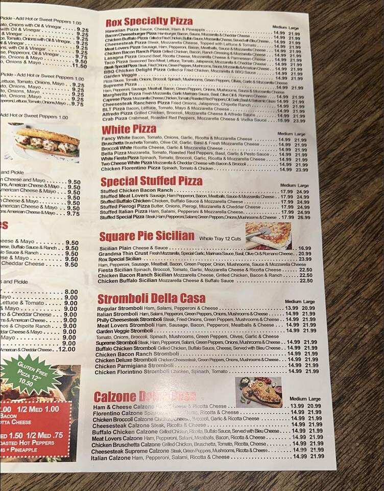 Rox 52 Italian Restaurant and Pizza - Plymouth, PA menu_pic